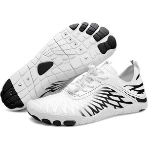 HF Signature Healthy & Non-Slip Breathable Barefoot athletic shoes white 42 9us